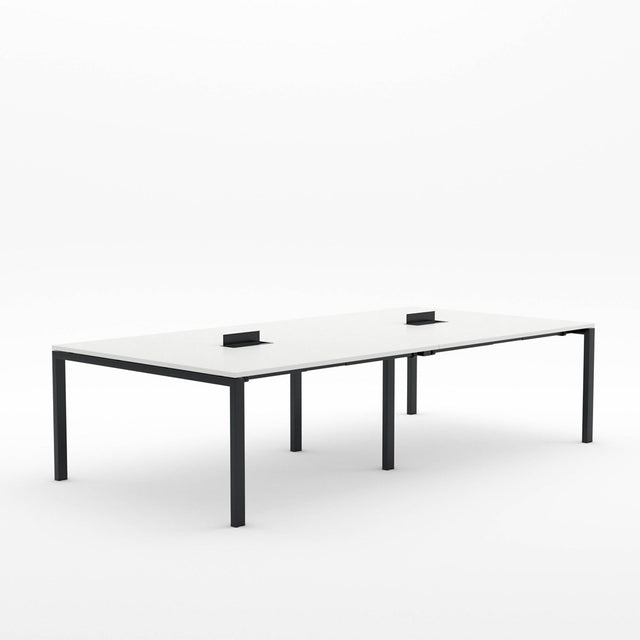 Alti Meeting Table 3000 x 1500-Meeting Tables-White-Black-North Island (Ground Floor Only)-Commercial Traders - Office Furniture