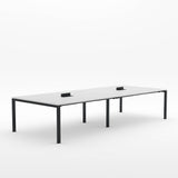 Alti Meeting Table 3600 x 1500-Meeting Tables-Silver Strata-Black-North Island-Commercial Traders - Office Furniture