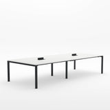 Alti Meeting Table 3600 x 1500-Meeting Tables-White-Black-North Island-Commercial Traders - Office Furniture