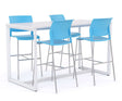 Anvil Bar Leaner 1800 x 900 And Mote Stool Package-Meeting Room Furniture-Aqua-Commercial Traders - Office Furniture