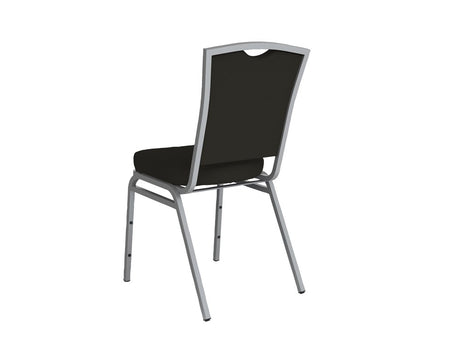 Banquet Visitor Chair-Meeting Room Furniture-Black Fabric-Black-Commercial Traders - Office Furniture