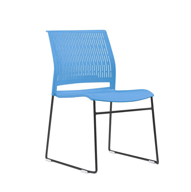 Magnus Chair - Stackable-Meeting Room Furniture-Blue-Black-North Island Delivery-Commercial Traders - Office Furniture