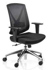 Buro Brio II Mesh Chair - New Model-Office Chairs-Standard Black Nylon-Flat Pack Please-Commercial Traders - Office Furniture