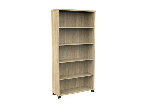 Cubit Bookcase 1800 H x 900 W-Storage-Atlantic Oak-Commercial Traders - Office Furniture