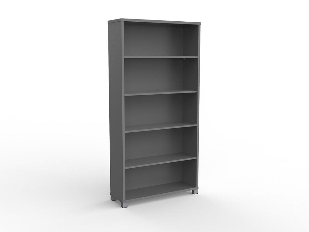 Cubit Bookcase 1800 H x 900 W-Storage-Silver-Commercial Traders - Office Furniture