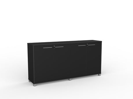 Cubit Credenza 1800 W x 900 H-Storage-Black-Commercial Traders - Office Furniture