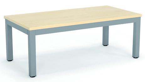 Cubit 1200 Coffee Table-Reception Furniture-Atlantic Oak-Silver-Commercial Traders - Office Furniture