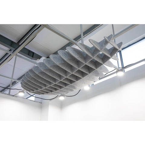 Acoustic Ceiling Lattice - Ellipse-Noise Reduction-Grey-Commercial Traders - Office Furniture