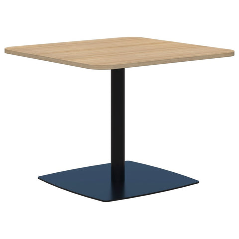 Classic Square Table-Meeting Room Furniture-1000 x 1000-Classic Oak-Black-Commercial Traders - Office Furniture