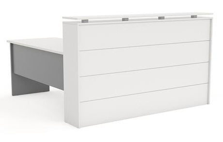 Cubit Reception Counter with Ergoplan Workstation-Reception Furniture-White-No Return Thanks-Commercial Traders - Office Furniture