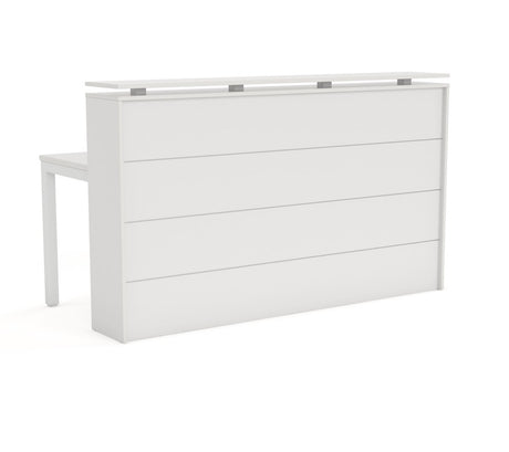 Cubit Reception Counter with Cubit Desk-Reception Furniture-White-White-White-Commercial Traders - Office Furniture