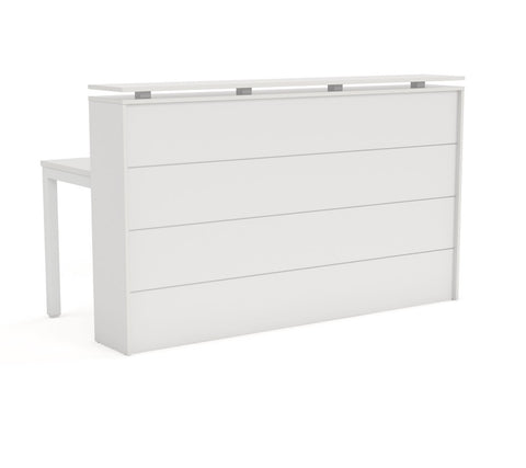 Cubit Reception Counter with Cubit Desk-Reception Furniture-White-White-White-Commercial Traders - Office Furniture