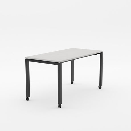 Alti Mobile Project Table 1500 x 750-Desking-Silver Strata-Black-Delivery to North Island-Commercial Traders - Office Furniture