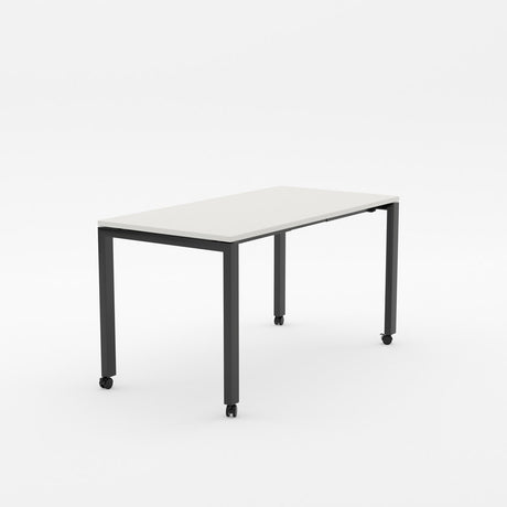 Alti Mobile Project Table 1200 x 750-Desking-White-Black-Delivery to North Island-Commercial Traders - Office Furniture