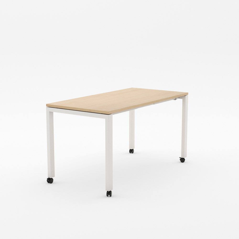 Alti Mobile Project Table 1500 x 750-Desking-Affinity Maple-White-Delivery to North Island-Commercial Traders - Office Furniture