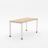 Alti Mobile Project Table 1500 x 750-Desking-Affinity Maple-White-Delivery to North Island-Commercial Traders - Office Furniture