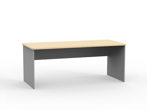 EKO 1800 x 800 Desk-Desking-Nordic Maple/Silver-Commercial Traders - Office Furniture