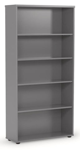 Ergoplan Bookcase 1800H x 900W- Silver-Storage-Default-Commercial Traders - Office Furniture