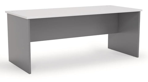 Ergoplan Desk 1500 x 800 - White / Silver-Desking-Default-Commercial Traders - Office Furniture
