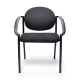 Buro Essence Visitor Chair - Arms included-Meeting Room Furniture-Black-Flat Pack-Commercial Traders - Office Furniture