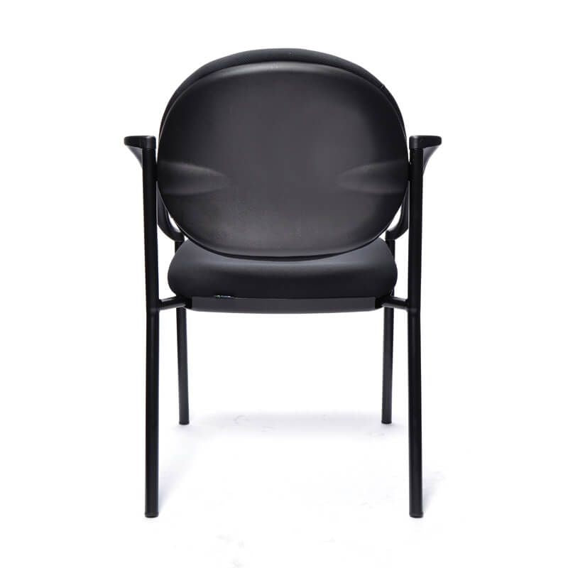 Buro Essence Visitor Chair - Arms included-Meeting Room Furniture-Black-Flat Pack-Commercial Traders - Office Furniture