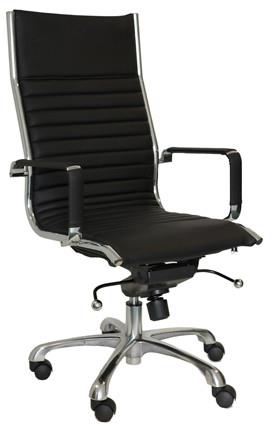 ES Swivel High Back Chair-Meeting Room Furniture-Black-Auckland Delivery-Commercial Traders - Office Furniture