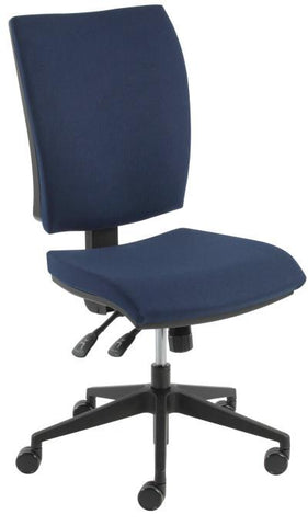 Edge 2 High Back-Office Chairs-Black Leather-No Thanks-Commercial Traders - Office Furniture