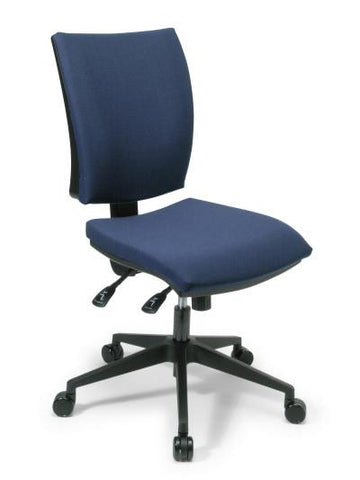 Edge 2 Mid Back-Office Chairs-Black Leather-No Thanks-Commercial Traders - Office Furniture