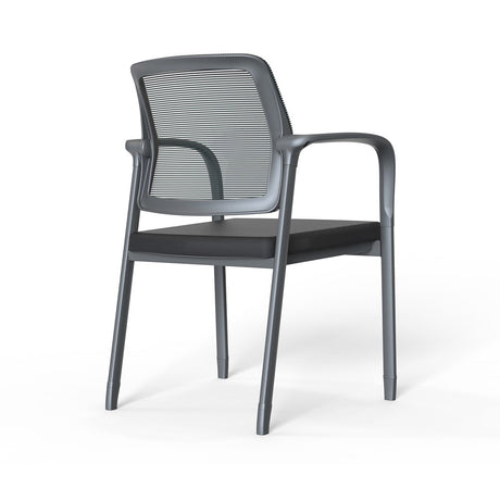 Edison Mesh Meeting Chair-Meeting Room Furniture-Black-Black-North Island Delivery-Commercial Traders - Office Furniture