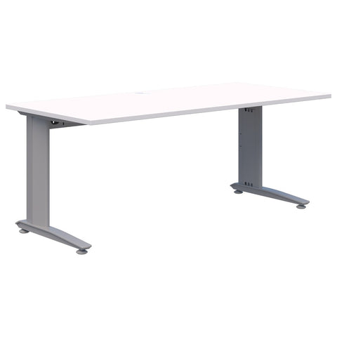 Energy Desk 1500 Wide X 800 Deep-Desking-Snow Velvet-Silver-Commercial Traders - Office Furniture