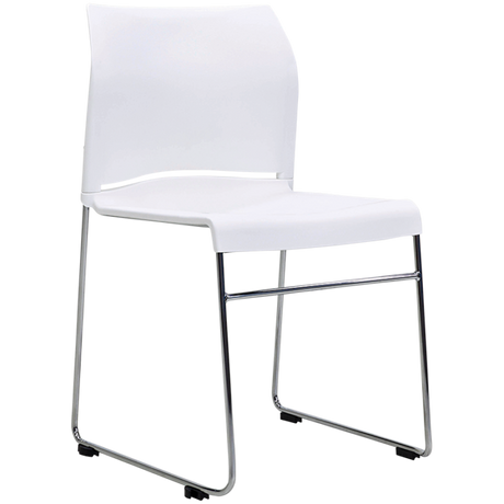 Buro Envy Chair -Stackable-Meeting Room Furniture-White-Assembled - Auckland and Christchurch-Commercial Traders - Office Furniture