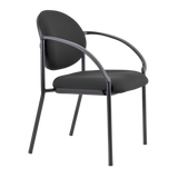 Buro Essence Visitor Chair - Arms included-Meeting Room Furniture-Black-Assembled - Auckland and Christchurch-Commercial Traders - Office Furniture