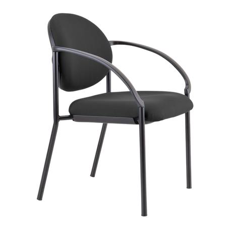 Buro Essence Visitor Chair - Arms included-Meeting Room Furniture-Black-Assembled - Auckland and Christchurch-Commercial Traders - Office Furniture