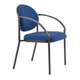 Buro Essence Visitor Chair - Arms included-Meeting Room Furniture-Dark Blue-Assembled - Auckland and Christchurch-Commercial Traders - Office Furniture