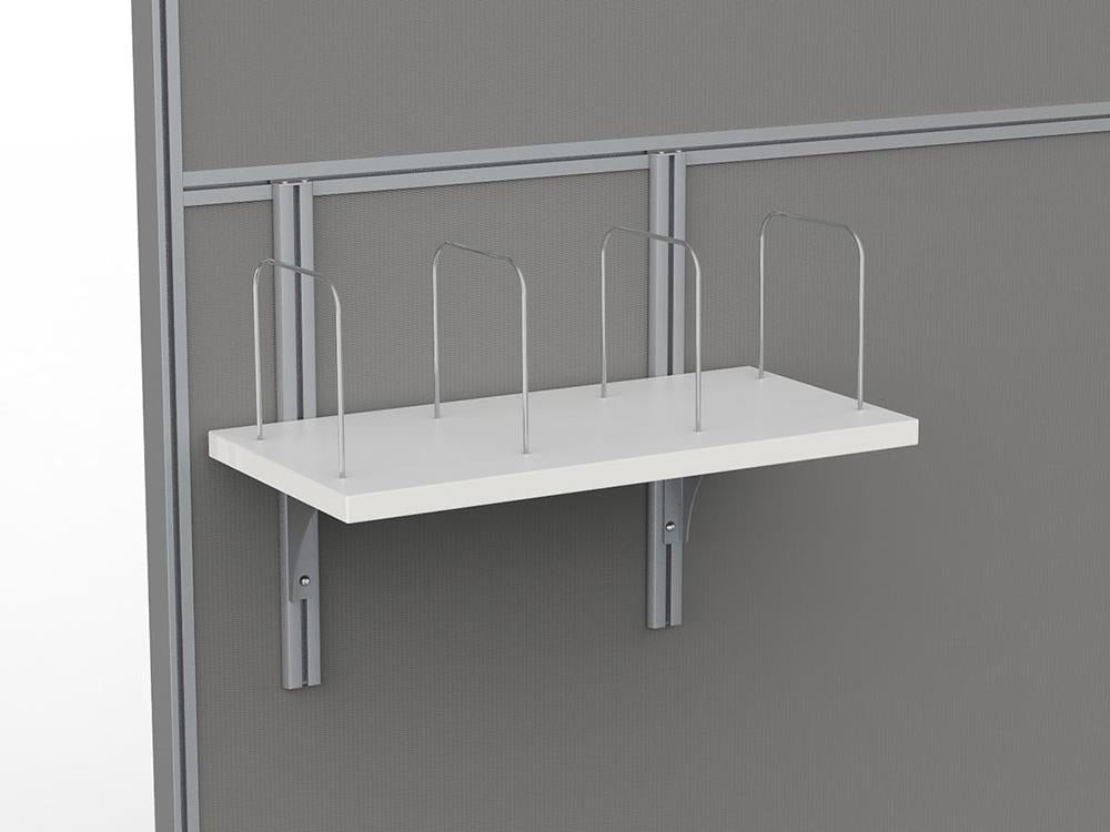 Studio 50 Filing Shelf and Brackets-Office Partitons-Black-Commercial Traders - Office Furniture