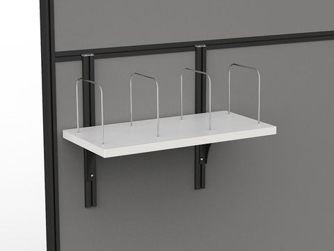 Studio 50 Filing Shelf and Brackets-Office Partitons-Black-Commercial Traders - Office Furniture