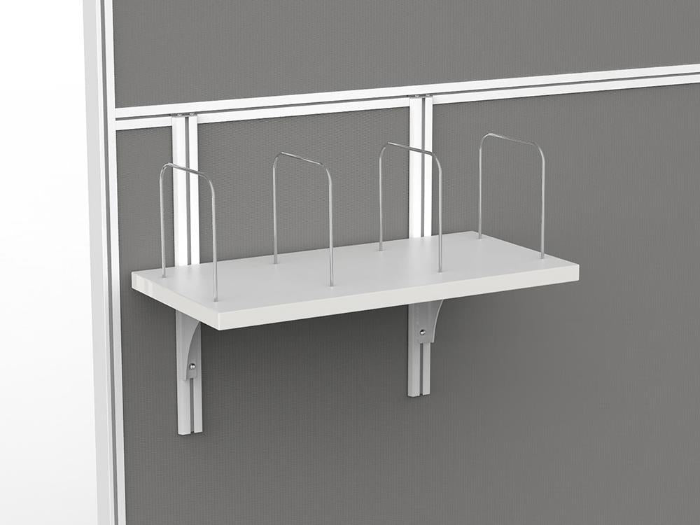Studio 50 Filing Shelf and Brackets-Office Partitons-Black-Commercial Traders - Office Furniture