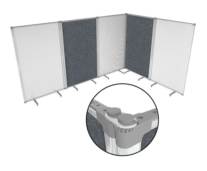 Free Standing Partitions - 1800h-Office Partitons-Polycarbonate-Commercial Traders - Office Furniture