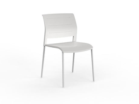 Mote Chair-Lunchroom Chairs-White-Four Legs - White-Commercial Traders - Office Furniture