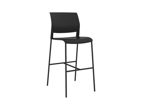 Mote Bar Stool - Black Frame-Lunchroom Chairs-Black-Commercial Traders - Office Furniture