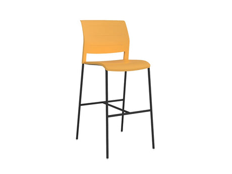 Mote Bar Stool - Black Frame-Lunchroom Chairs-Daffodil-Commercial Traders - Office Furniture