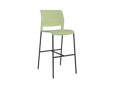 Mote Bar Stool - Black Frame-Lunchroom Chairs-Pistachio-Commercial Traders - Office Furniture