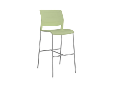 Mote Bar Stool - Chrome Frame-Lunchroom Chairs-Pistachio-Chrome-Commercial Traders - Office Furniture