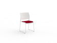 Mote Chair - Padded Seat-Meeting Room Furniture-Charcoal-Breathe-White-Commercial Traders - Office Furniture