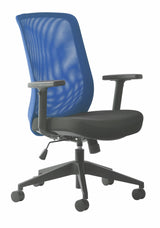 Buro Mondo Gene Mesh Chair-Office Chairs-Blue-Flat pack-Commercial Traders - Office Furniture