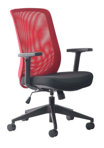 Buro Mondo Gene Mesh Chair-Office Chairs-Red-Flat pack-Commercial Traders - Office Furniture