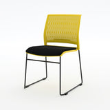 Magnus Chair - Padded Seat-Meeting Room Furniture-Yellow-Black-North Island Delivery-Commercial Traders - Office Furniture