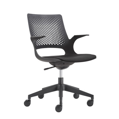 Konfurb Harmony Chair-Office Chairs-Black-Flat pack-Nationwide-Commercial Traders - Office Furniture
