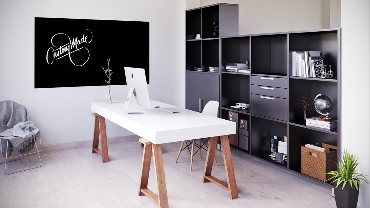 Glass Writing Board - Black 1200 x 1800-Glass Writing Boards-No Thanks-Commercial Traders - Office Furniture