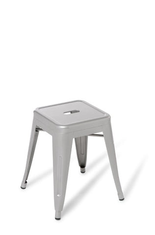 Industry Low Stool-Lunchroom Chairs-Silver-Commercial Traders - Office Furniture